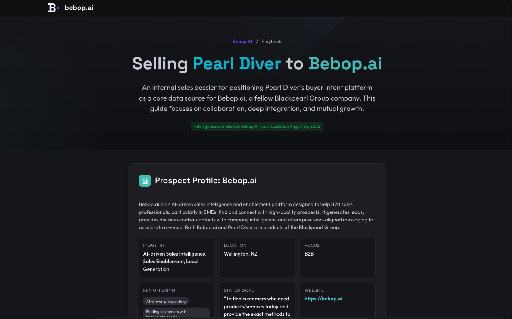 Bebop Console Interface